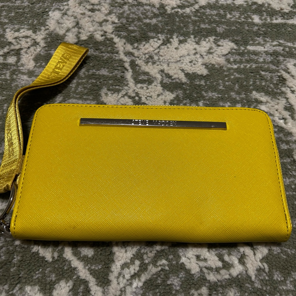Steve Madden Women's Wallet Wristlet Bi-fold In Yellow